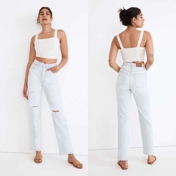 Madewell The Perfect Vintage Straight Jean Destructed Edition - Picture 1 of 12